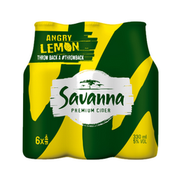 Savanna Angry Lemon Cider Bottle 330ml