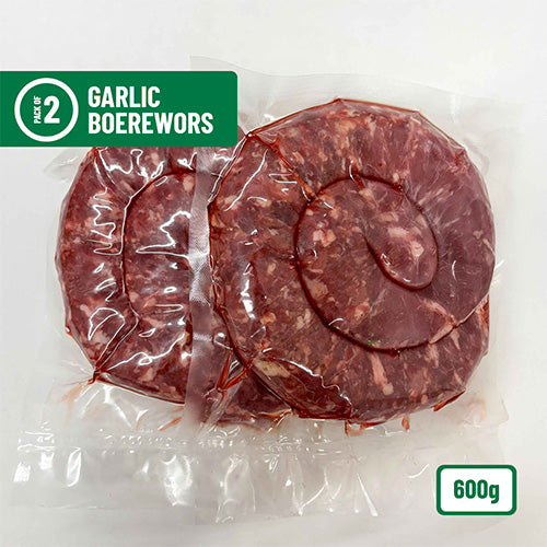 Boerewors Garlic 600g pack of 2