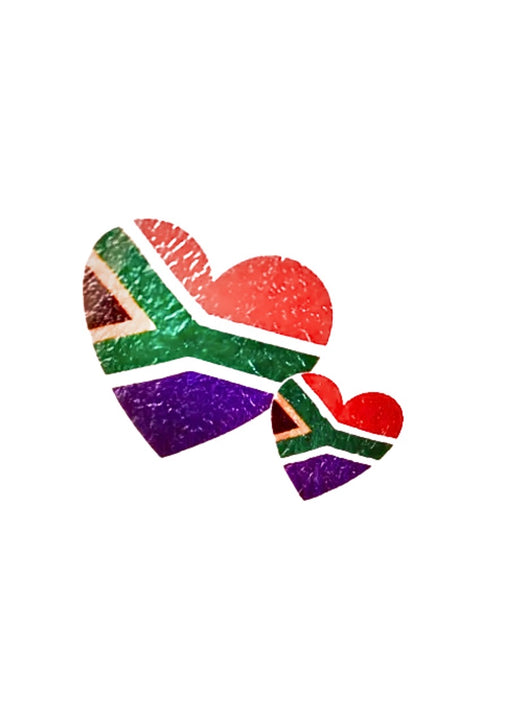 SA Flag - Heart Tatoo 8 p/pack