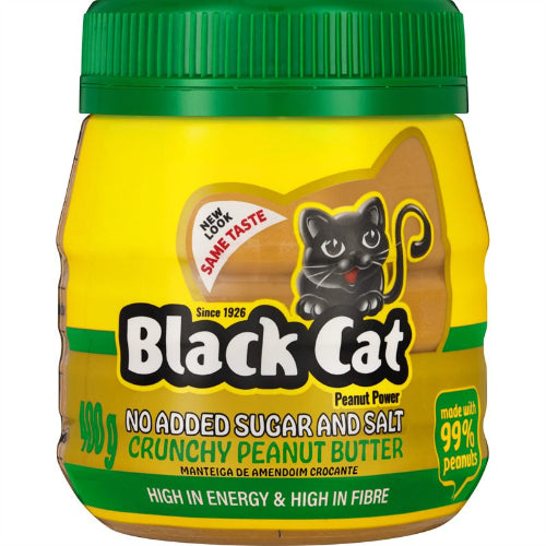 Black Cat Peanut Butter Crunchy No Added Salt and Sugar