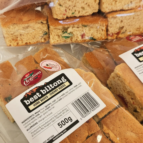 Home Baked Christmas Cherry Rusks 500g