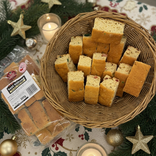 Home Baked Christmas Cherry Rusks 500g