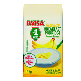 Iwisa Instant Porridge Banana 1kg Best Before 10/07/23