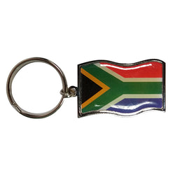 South African Flag Metal Keyring